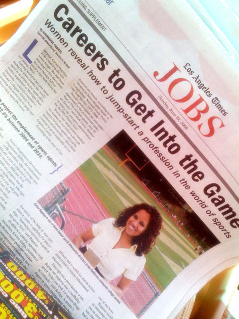 Celina Rei in Sunday\'s LA Times, Jobs Section